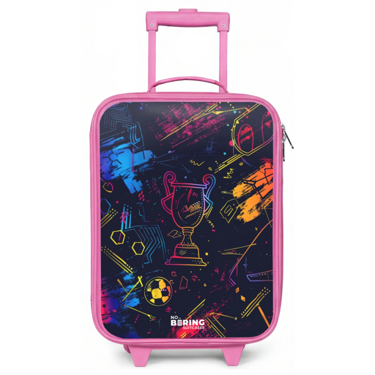Neon sporttrofee design Kinderkoffer - Roze klein -zz3dotto