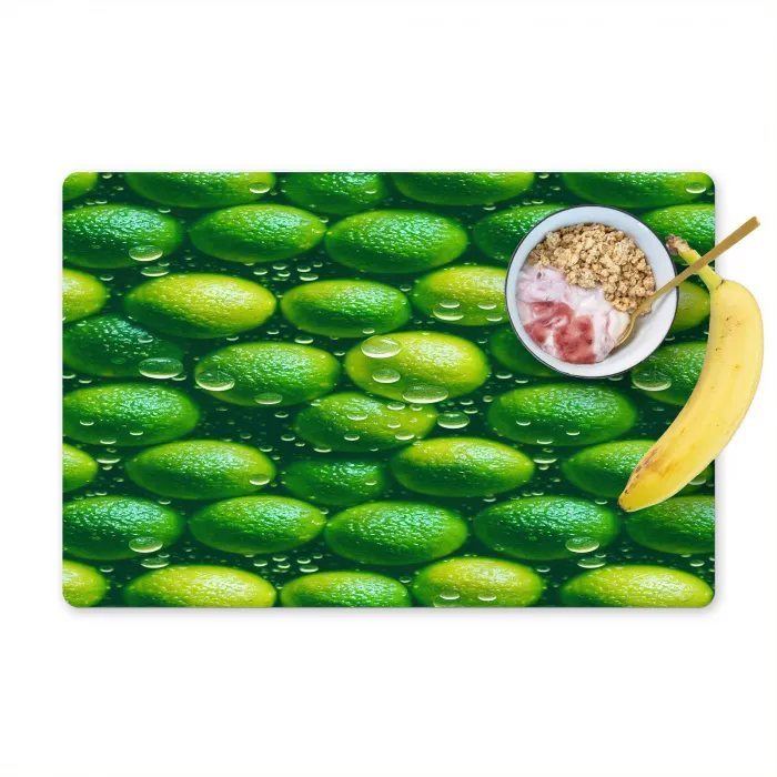 Limoenen - Druppels - Groen Placemat vinyl groot 368 -zzzproduct_Kitchenyeah-website