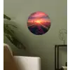 Windmolen - Zonsondergang - Landschap Wandcirkel behangsticker klein -sfeer2