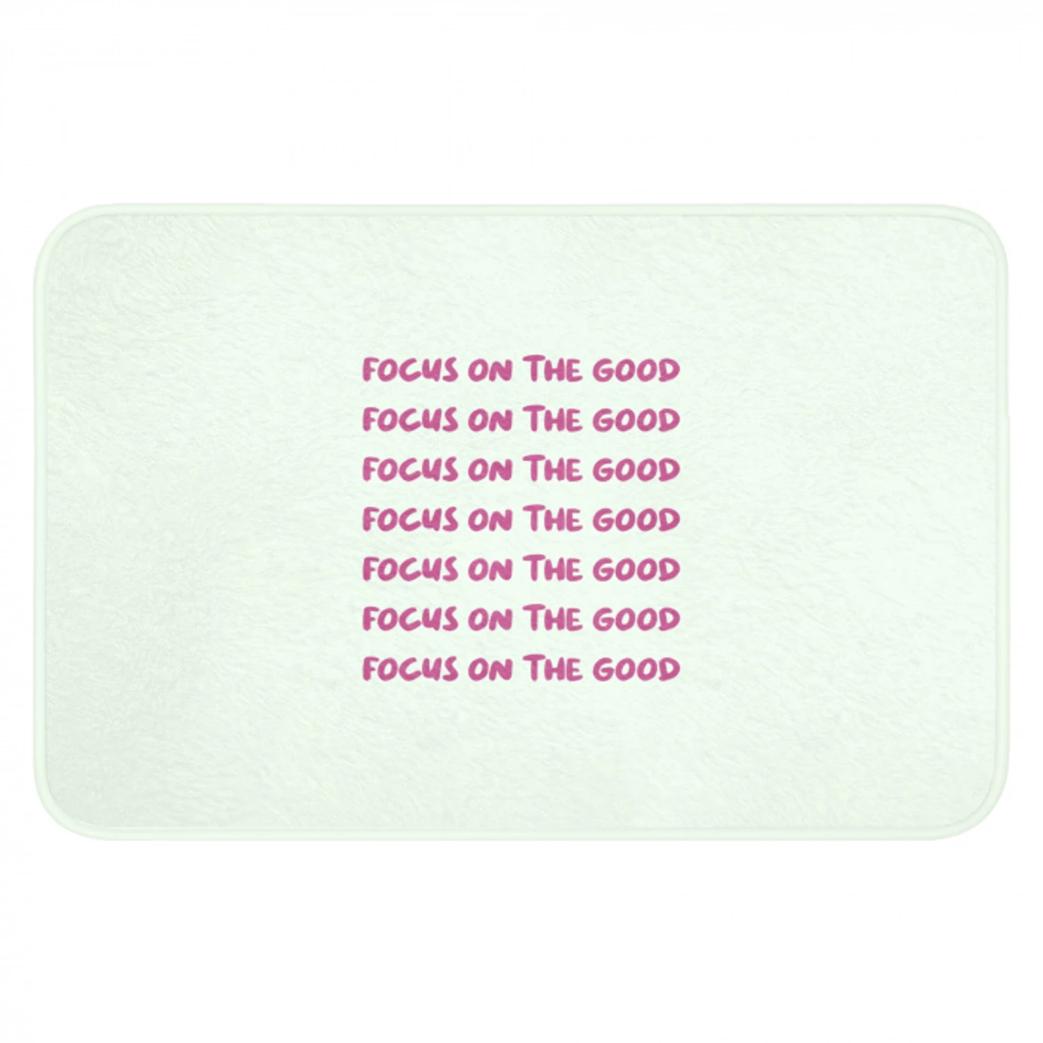 Focus on the good - Roze Badmat klein -3d