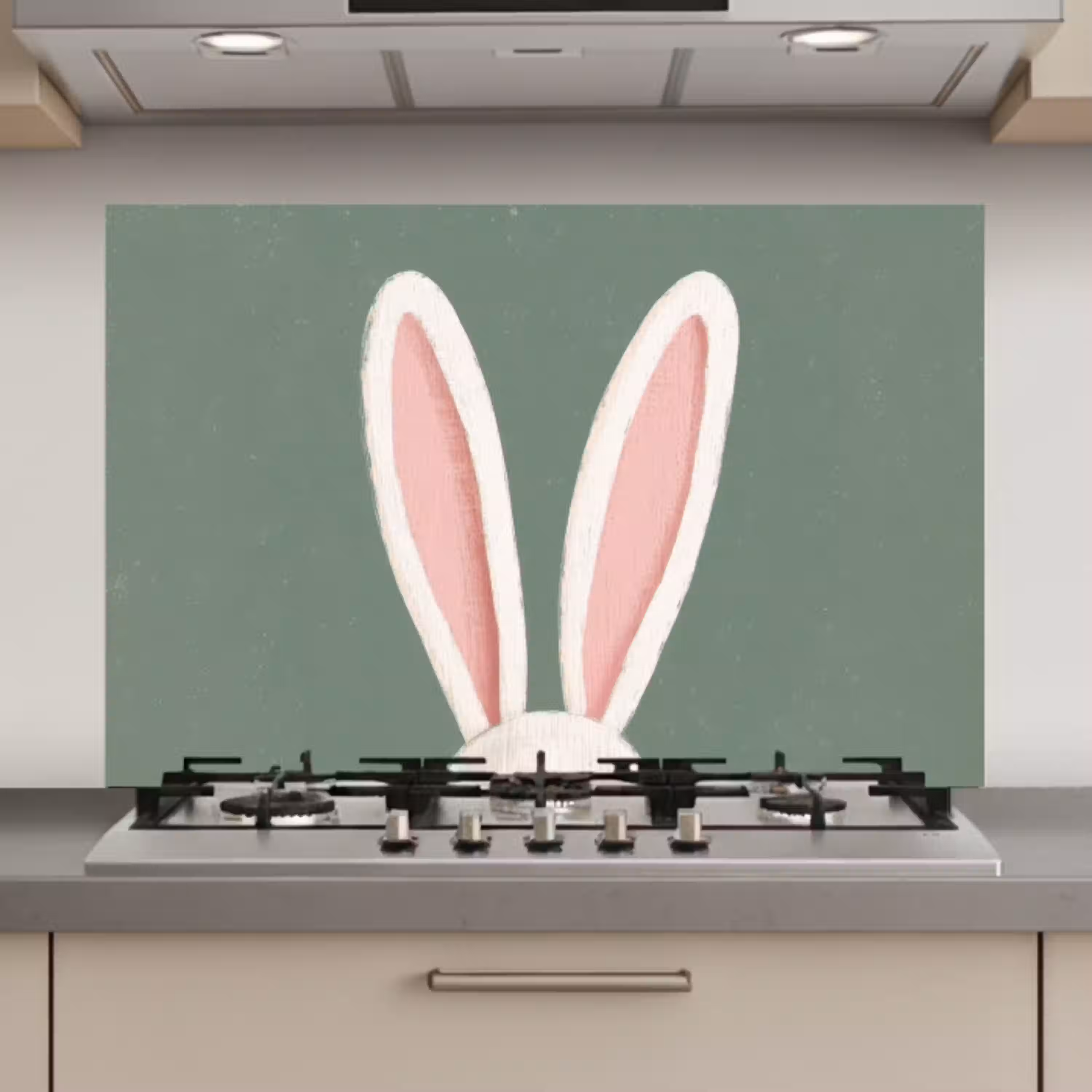 Hazen - Oren - Roze keuken achterwand spatscherm klein -3d_website