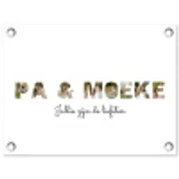Pa & Moeke - Lettercollage tuinposter los doek klein -3d