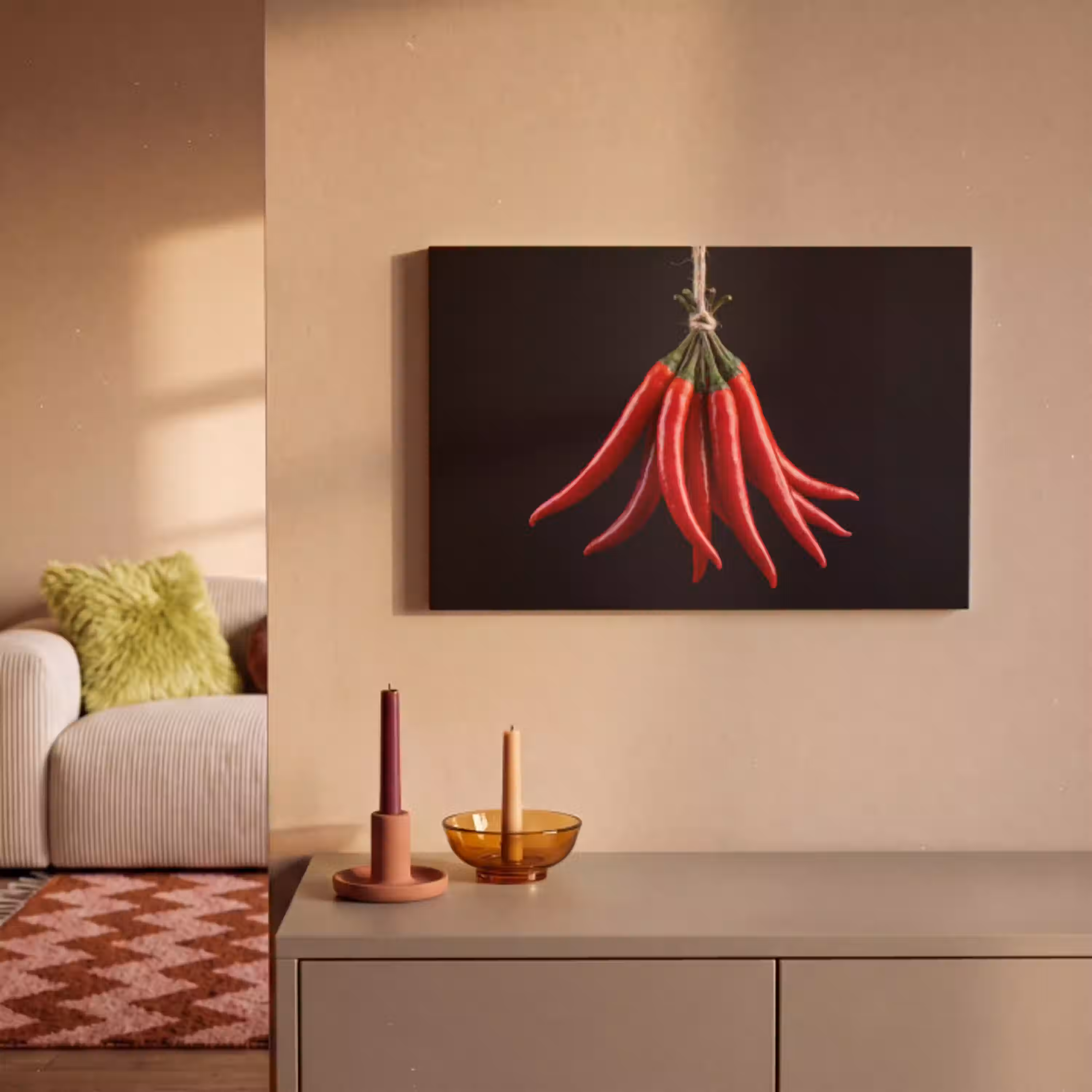 Rode peper - Eten canvas 2cm klein -sfeer1