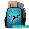 Neon - Voetbal - Schop - Kleurrijk Rugzak - Zwart middel -inhoud_FR