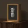 Ananas - Gedetailleerd - Bladeren Light Box met kabel (Tafellamp) klein -z3d_website