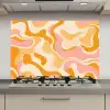 Abstract - Golvend - Oranje keuken achterwand spatscherm klein -3d_website