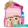 Glimlach - Otters - Roze - Illustratie Kinderrugzak - Roze middel -inhoud_NL