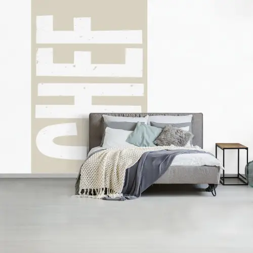 Wit - Chef - Decoratie - Japandi fotobehang vinyl groot -slaapkamer