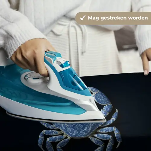 Krab - Delfts blauw - Dieren Wandkleed katoen klein -sfeer9