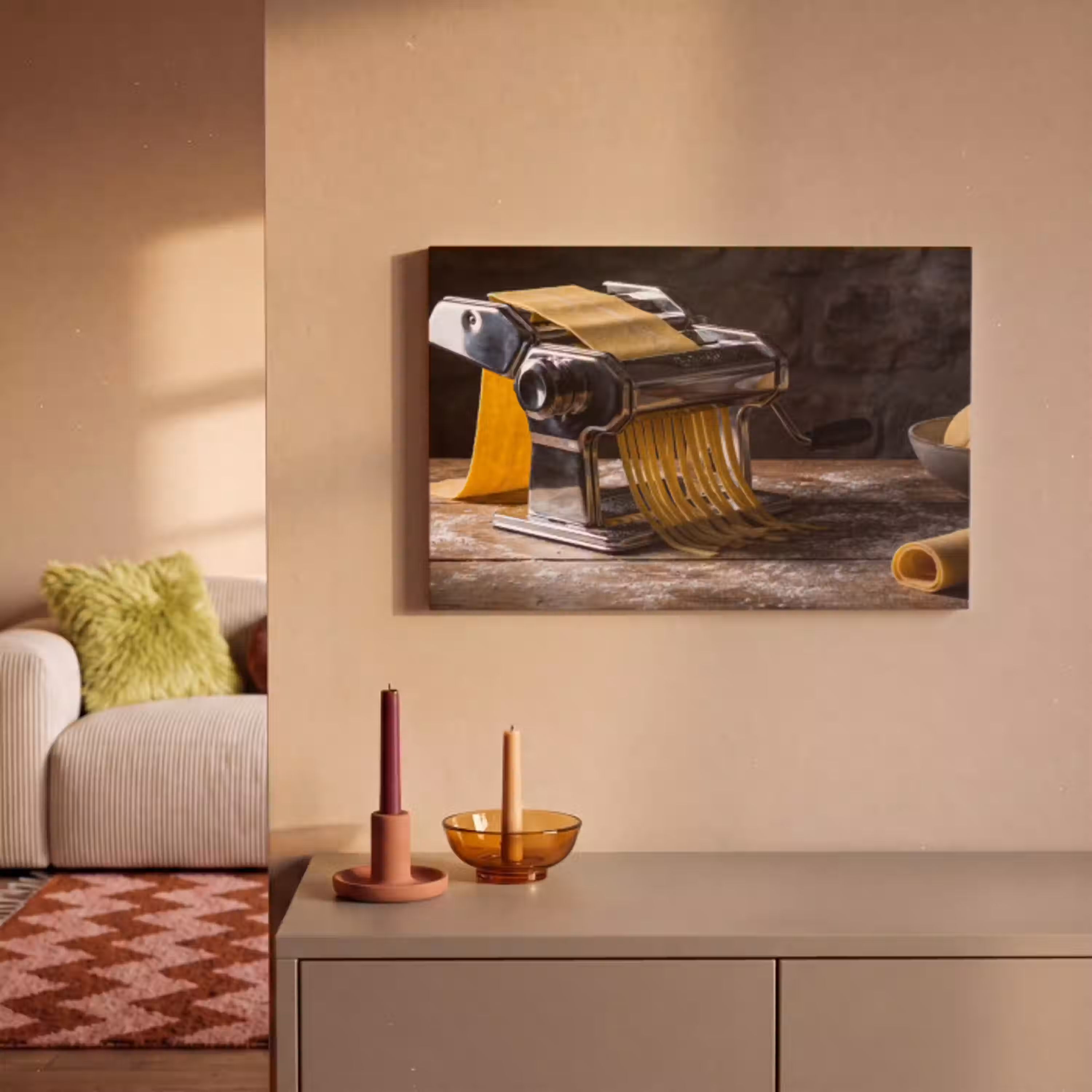 Pasta - Vers - Koken canvas 2cm klein -sfeer1