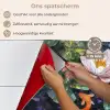 Glasstukjes - Leliebladeren - Vis - Oranje keuken achterwand spatscherm klein -spatscherm_NL