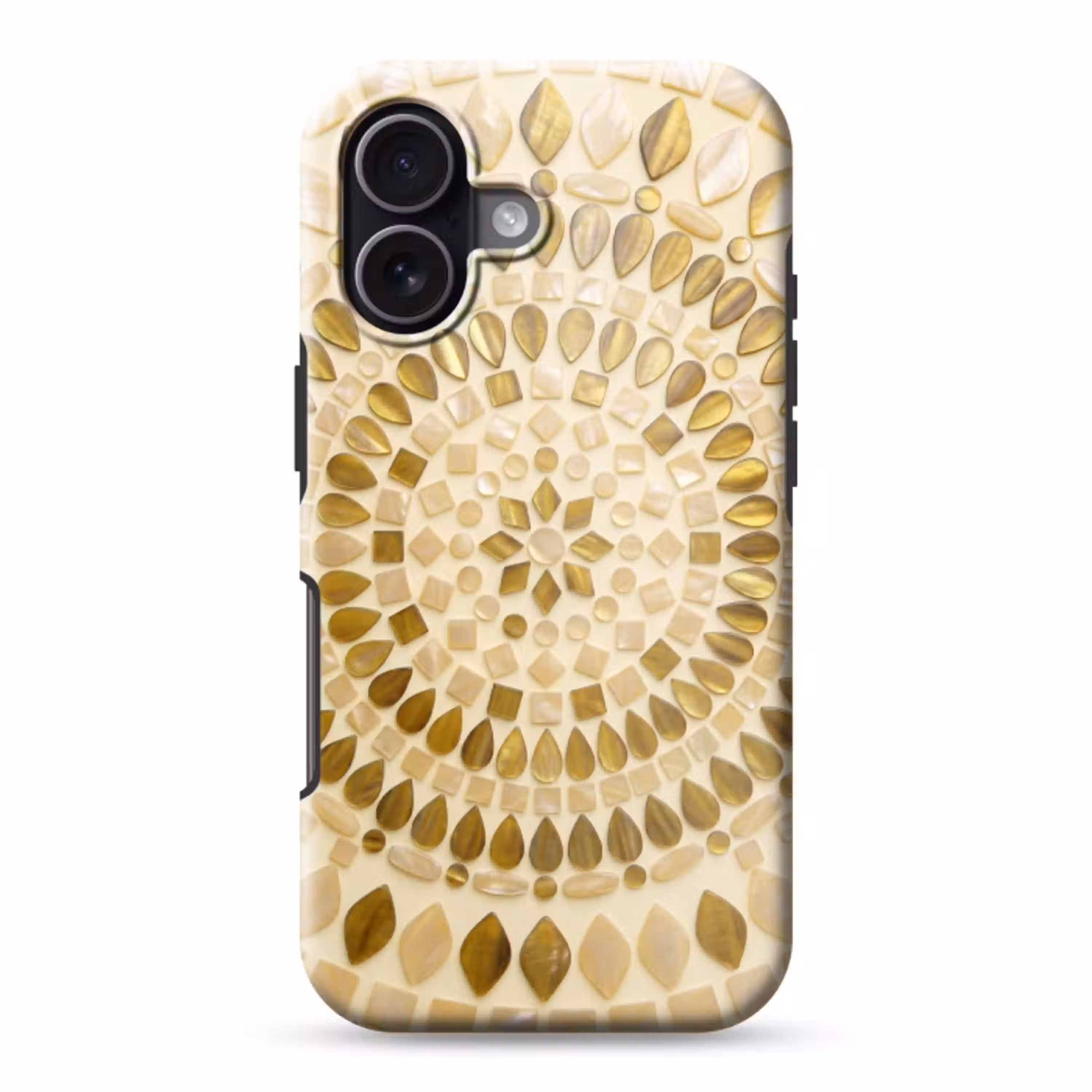 Patroon - Vormen - Mozaïek - Abstract - Goud Toughcase MagSafe Apple iPhone 17 klein -3d
