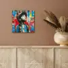 Graffiti - Vintage - Jongen - Street art - Neon - Banksy aluminium wit klein -sfeer4