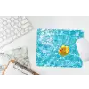 Badeend - Dobberen - Blauw muismat rubber klein -witbureau