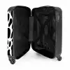 Zwarte koeienvlekken over een witte achtergrond NBS - Handbagage koffer - Volwassenen Unisex middel -binnenkant