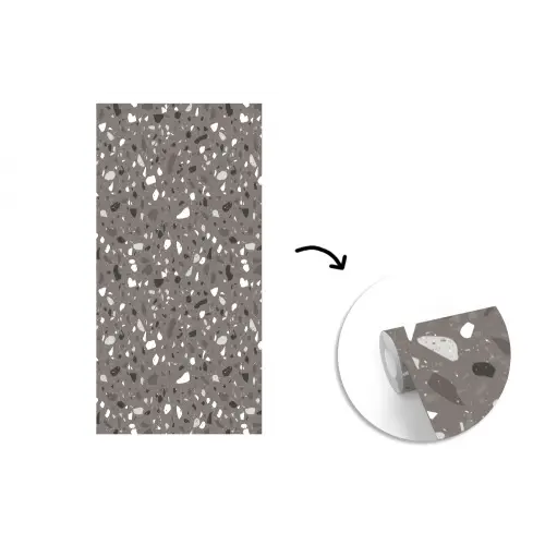 Terrazzo -  Patroon - Grijs fotobehang vinyl groot 64 -3d