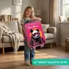 Panda met Koptelefoon, Zonnebril en Gouden Ketting Kinderkoffer - Roze klein -sfeer2_NL