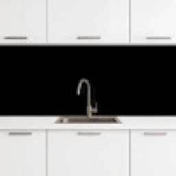 Zwart - Effen kleur keuken achterwand 2 middel 871 -3d