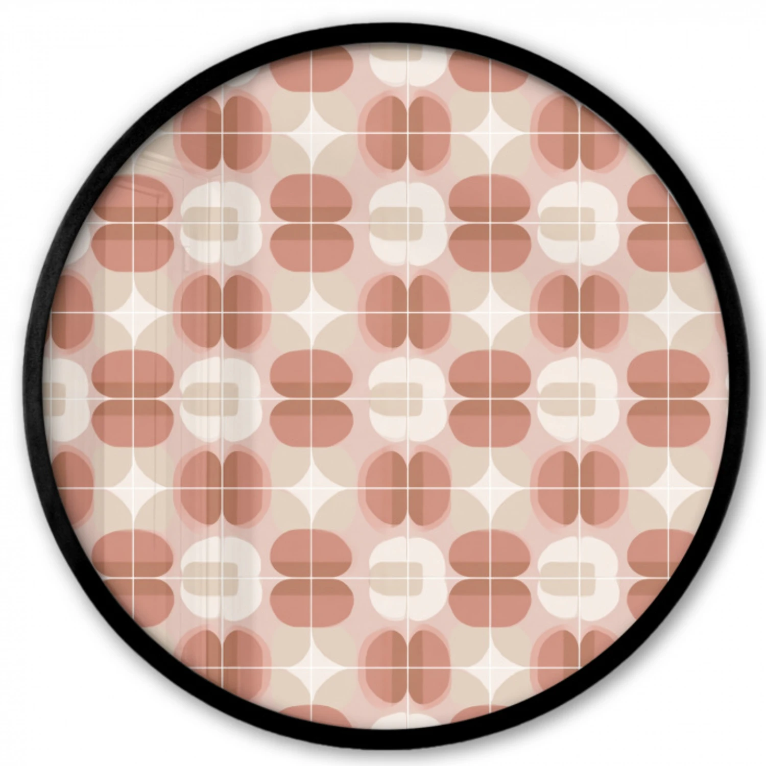 Retro - Klassiek - Roze Fotolijst rond zonder passe partout klein 856 -3d