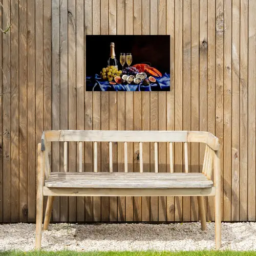 Champagne - Luxe - Oesters Tuinposter op houten frame 2 cm dik klein -sfeer4