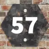 Verweerd metaal - Traditioneel Naambord Hexagon klein -sfeer2