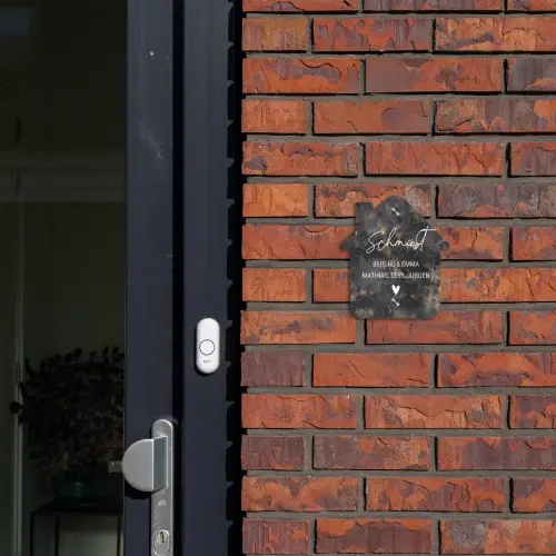 Verweerd metaal - Sierlijk Naambord Huisje klein -sfeer2