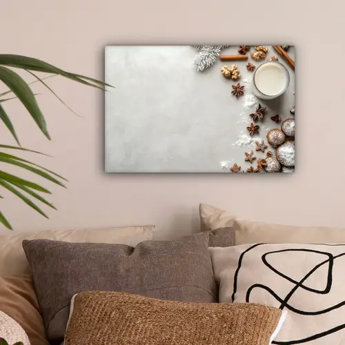 Kruiden - Winter - Melk - Beton canvas 2cm klein -sfeer1