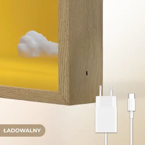 Monster - Snoep - Geel - Kleurrijk Light Box met batterij (Wandlamp kind) middel -USP_websiteoplaadbaarNL