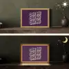 Oh hi - Paars - 3D Light Box met kabel (Tafellamp) klein -sfeer3