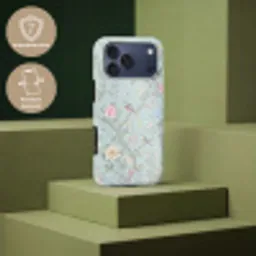 Vogel - Bloemen - Kleurrijk Toughcase MagSafe Apple iPhone 17 Pro Max klein -USP_PrintM_NL