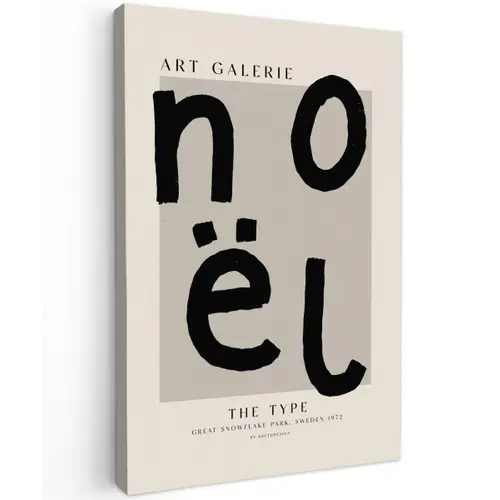Quotes - Noël - Zwart - Beige - Kerst canvas 2cm klein -z3d