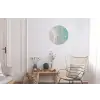 Kust - Zand - Blauw Wandcirkel aluminium klein -woonkamer