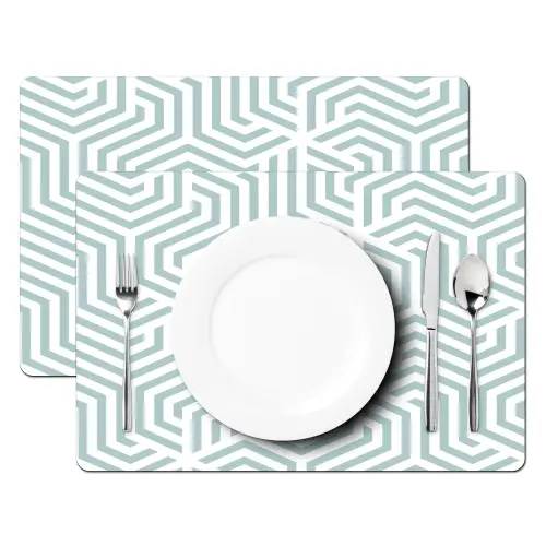 Patroon - Lijn - Design - Groen Placemat vinyl groot 368 -zzsfeer2_Kitchenyeah-website