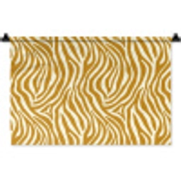 Zebra - Klassiek - Oker - Geel Wandkleed katoen klein 269 -zz3d