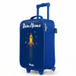 Raket - Planeten - Sterren Kinderkoffer - Blauw klein -productfoto_schuin