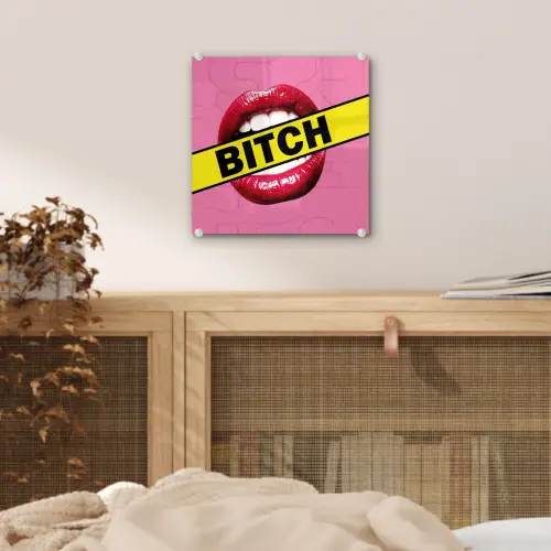 Lippen - Tekst - Kleurrijk plexiglas 5mm klein -sfeer4