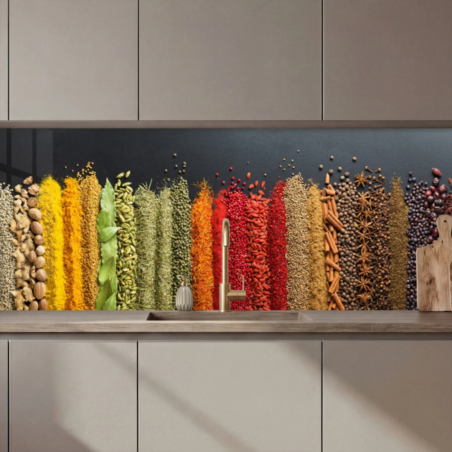 Specerijen - Kruiden - Banen - Regenboog keuken achterwand 2 middel zz_3dshopping