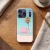 Palmboom - Strandhuis - Roze Telefoonhoesje iPhone 17 Pro klein -sfeer1