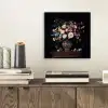 Bloemenvaas - Hout - Bloemen - Boeket aluminium wit klein -sfeer1
