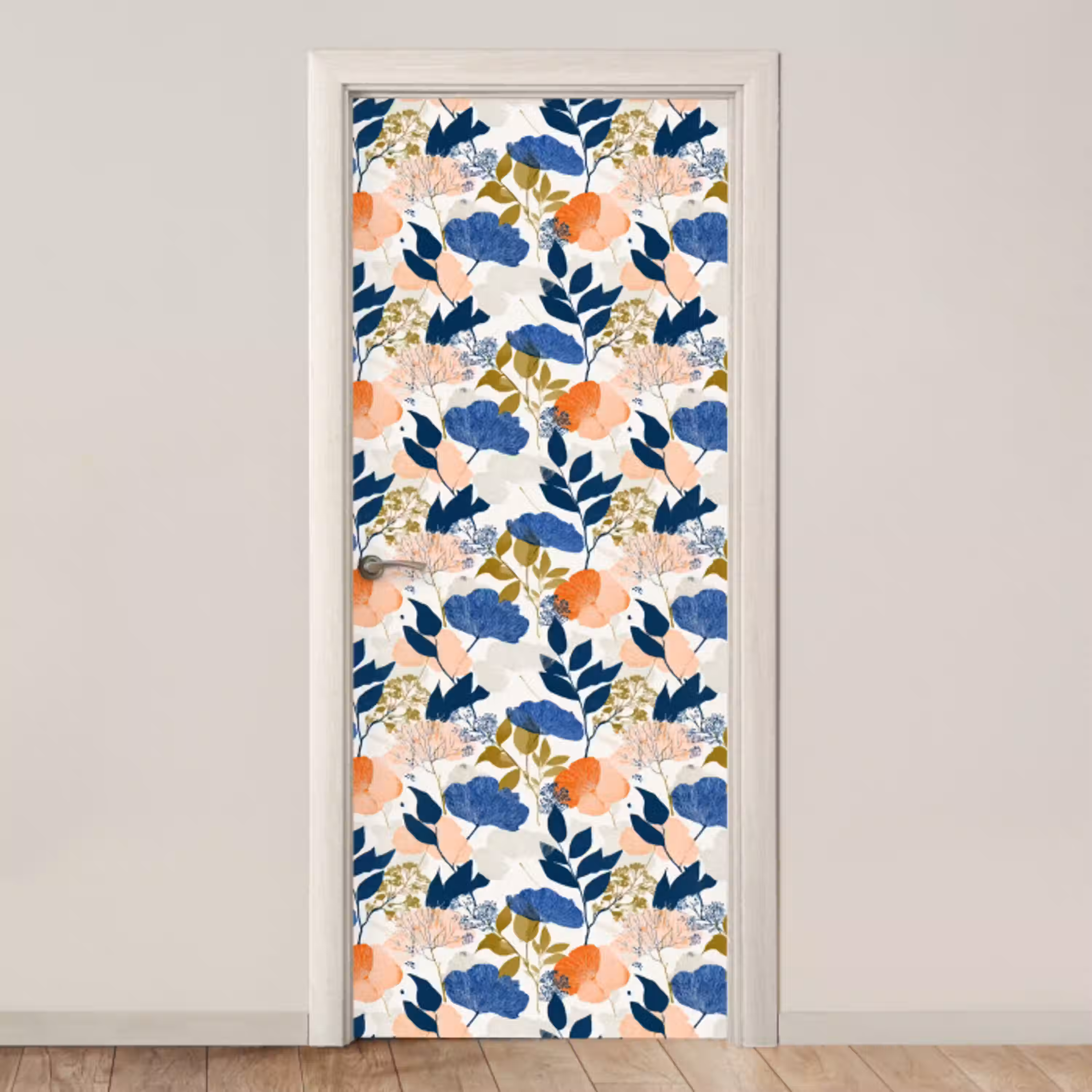 Bloemen - Botanisch - Kleurrijk deurposter klein 289 -3d_beige
