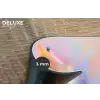Garnaal - Subtiele structuur - Blauw - Roze Placemat vinyl groot -closeup