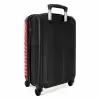 Waves - Rood/Roze NBS - Handbagage koffer - Kinderen Unisex middel -achterkant