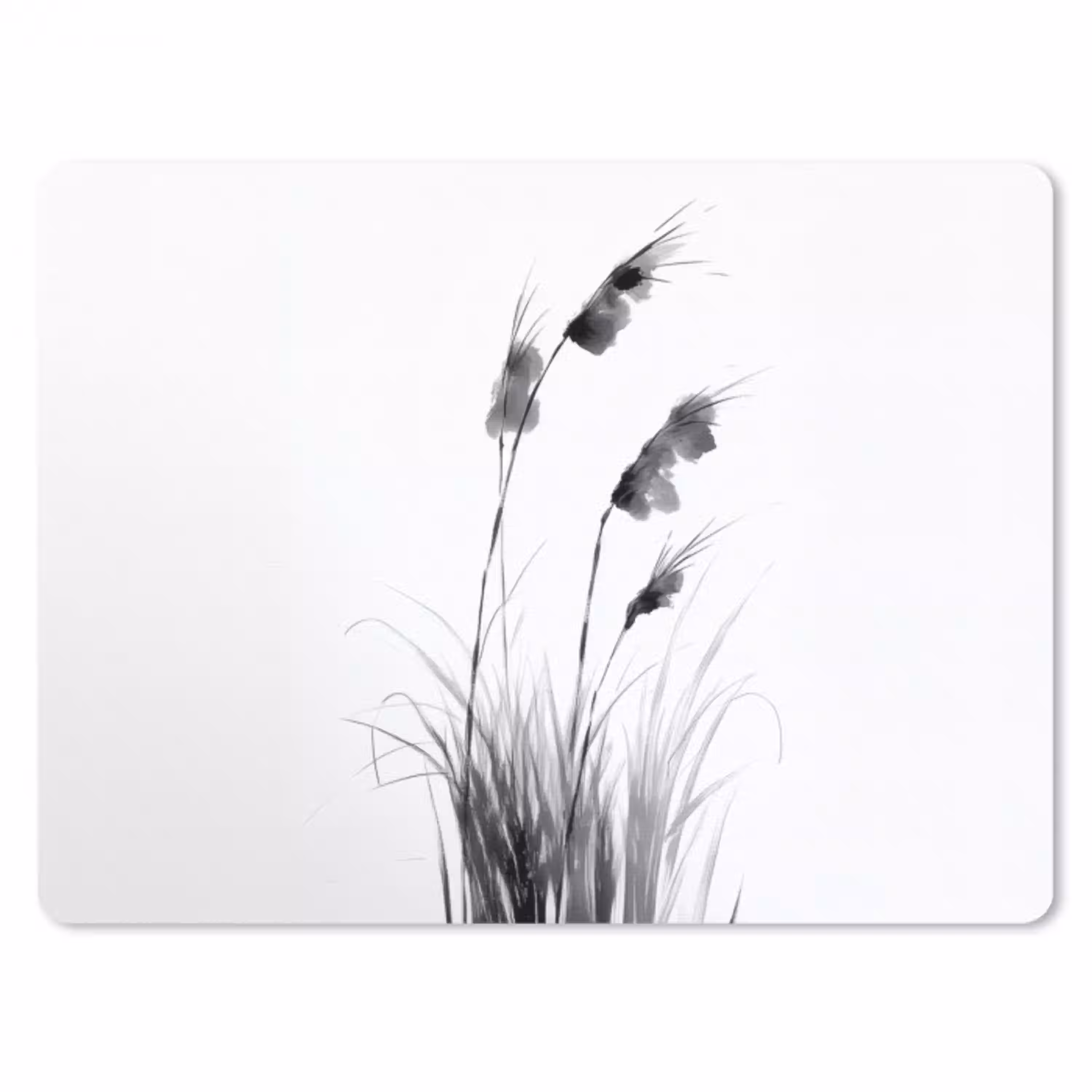 Minimalistisch - Stelen - Wit muismat rubber klein -3d