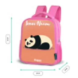 Panda - Slapen - Oranje Kinderrugzak - Roze middel -productfoto_formaten
