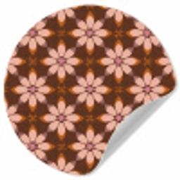 Klassiek - Retro - Bruin Wandcirkel behangsticker klein 186 -3d
