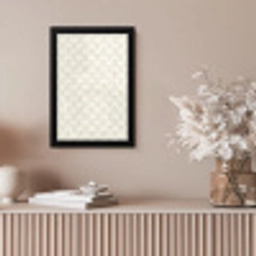 Patroon - Bloemen - Beige fotolijst zwart zonder passe partout klein 224 -sfeer5