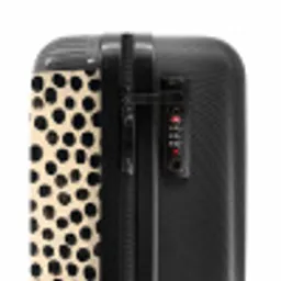 Stippen - Patroon - Zwart NBS - Handbagage koffer - Volwassenen Unisex middel -slot
