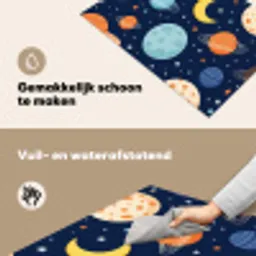 Ruimte - Planeten - Kleurrijk Inductie beschemer met haakjes klein -ky-schoon-nl