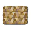 Geometrisch - Driehoek - Goud laptophoes neopreen klein 279 -3d