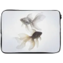 Goudvissen - Modern - Wit laptophoes neopreen klein -zkaufland3dotto